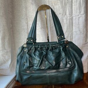 Tentazione Die Green Leather Purse Made in Italy